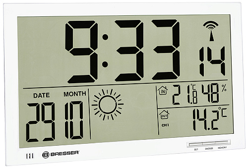 obrázek Nástěnné hodiny Bresser MyTime Jumbo LCD, bílé