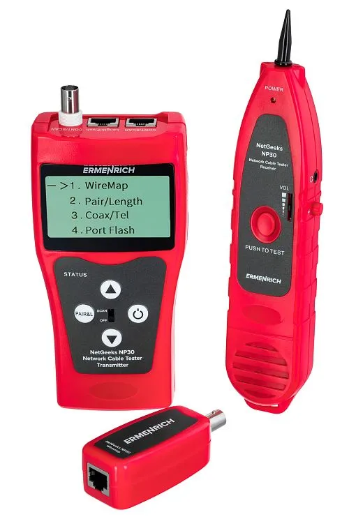 snímek Tester síťových kabelů Ermenrich NetGeeks NP30,  1