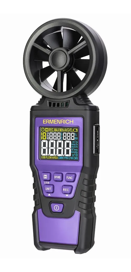 obrázek Digitální anemometr Ermenrich Seek DN30,  1