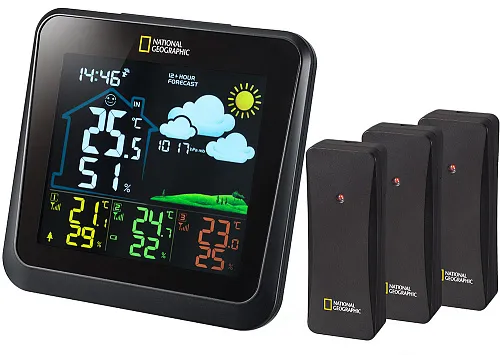 obrázek Barevná meteostanice Bresser National Geographic VA se 3 venkovními senzory