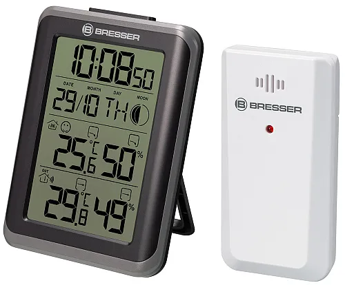 obrázek Thermohigrometr Bresser National Geographic s hodinami, bílé