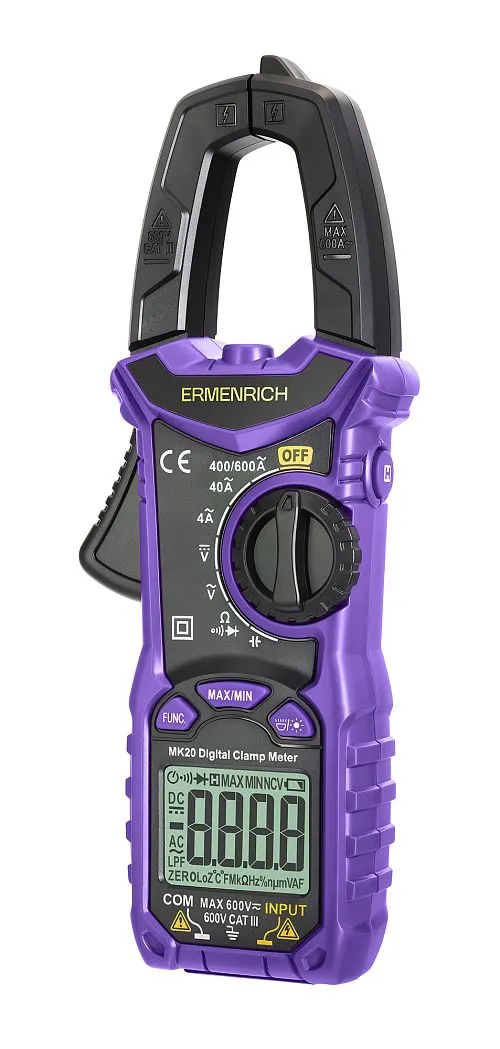 fotografie Digitální klešťový měřič Ermenrich Ping MK20,  1