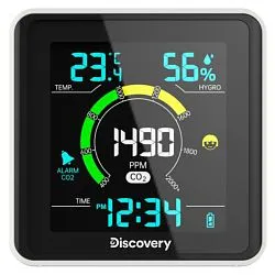 snímek Meteostanice Levenhuk Discovery Report WA40 s monitorováním obsahu CO2 ve vzduchu