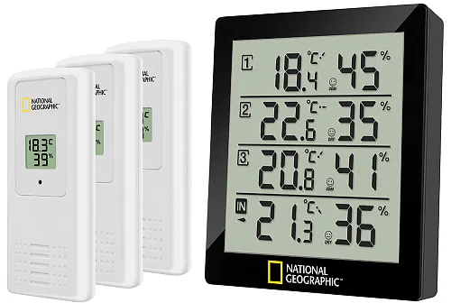 snímek Thermohigrometr Bresser National Geographic 4 wyniki pomiarów, černá