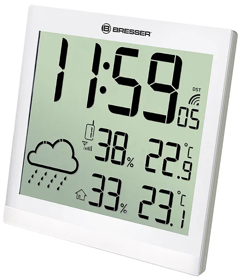 obrázek Meteostanice Bresser TemeoTrend JC LCD RC (nástěnné hodiny), bílá