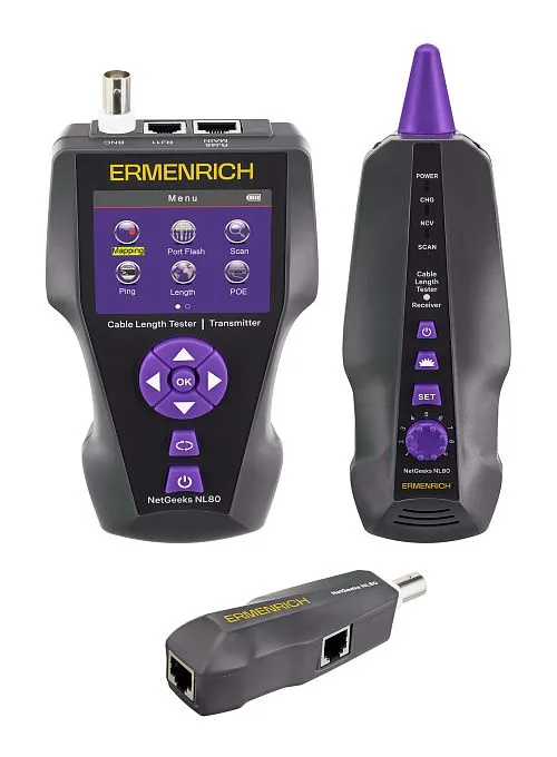 fotografie Tester délky kabelů Ermenrich NetGeeks NL80,  1