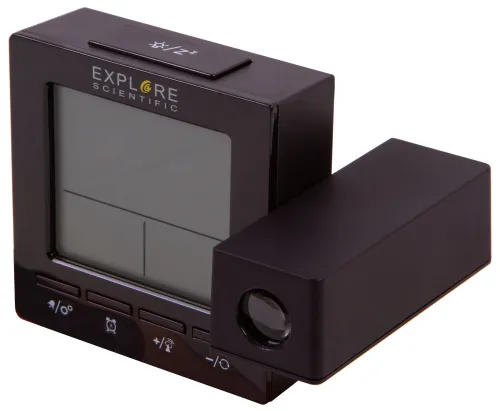 fotografie Hodiny Explore Scientific RC s digitálním projektorem teploměrem pro vnitřní použití, černá barva,  10