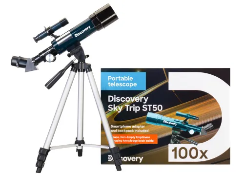 snímek Hvězdářský dalekohled Levenhuk Discovery Sky Trip ST50 s knížkou - Vystavený předmět,  2