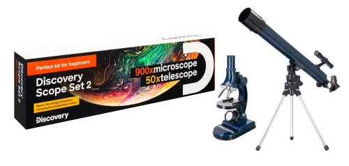 foto Sada Levenhuk Discovery Scope 2 se vzdělávací publikací,  2