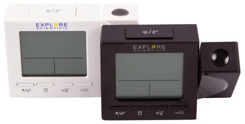 fotografie Hodiny Explore Scientific RC s digitálním projektorem teploměrem pro vnitřní použití, černá barva,  4