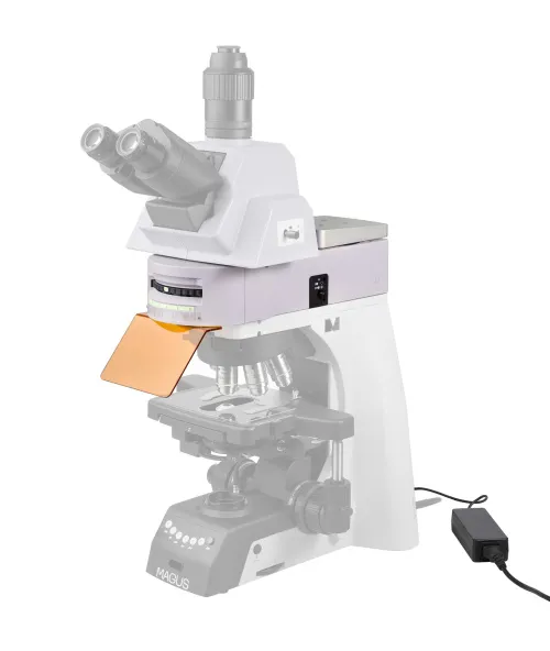 snímek Epi-fluorescenční nástavec MAGUS Epi-FL05 LED, fluorescenční filtrační kostky B/G/UV/R,  15