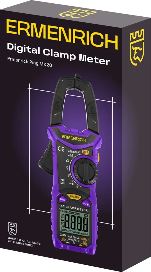 fotografie Digitální klešťový měřič Ermenrich Ping MK20,  2