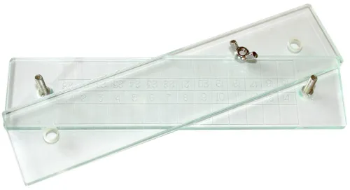 fotografie Skleněný kompresor Levenhuk CR10 pro zjištění přítomnosti Trichinelly,  2