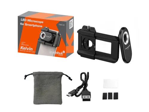 foto LED mikroskop pro smartphone Levenhuk Kelvin TMC10,  9