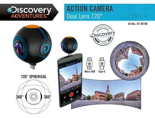 snímek Akční kamera Bresser Discovery Adventures HD 720° Android,  5