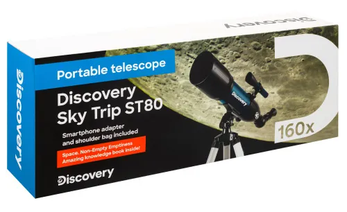 fotografie Hvězdářský dalekohled Levenhuk Discovery Sky Trip ST80 s knížkou - Vystavený předmět,  18