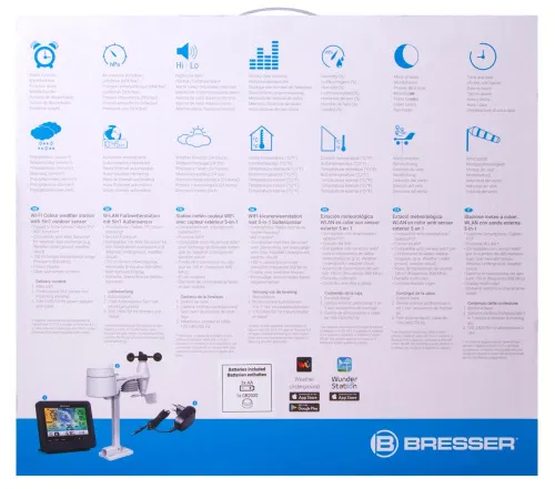 snímek Meteostanice Bresser 5v1 s Wi-Fi a barevným displejem, černá,  13
