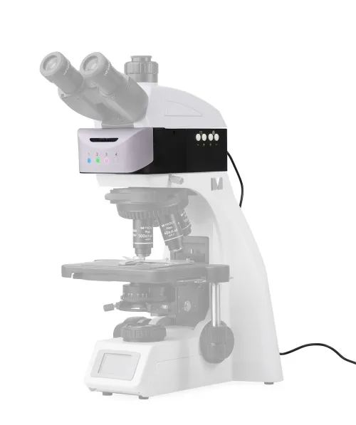 fotografie Epi-fluorescenční nástavec MAGUS Epi-FL04M LED, fluorescenční filtrační kostky B/G/UV,  12