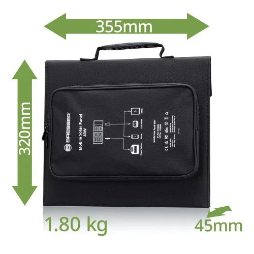 foto Přenosná solární nabíječka Bresser 40 wattů s USB,  6