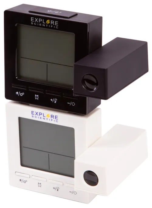 fotografie Hodiny Explore Scientific RC s digitálním projektorem teploměrem pro vnitřní použití, černá barva,  2