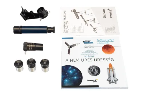 fotografie Hvězdářský dalekohled Levenhuk Discovery Sky T76 s knížkou,  3