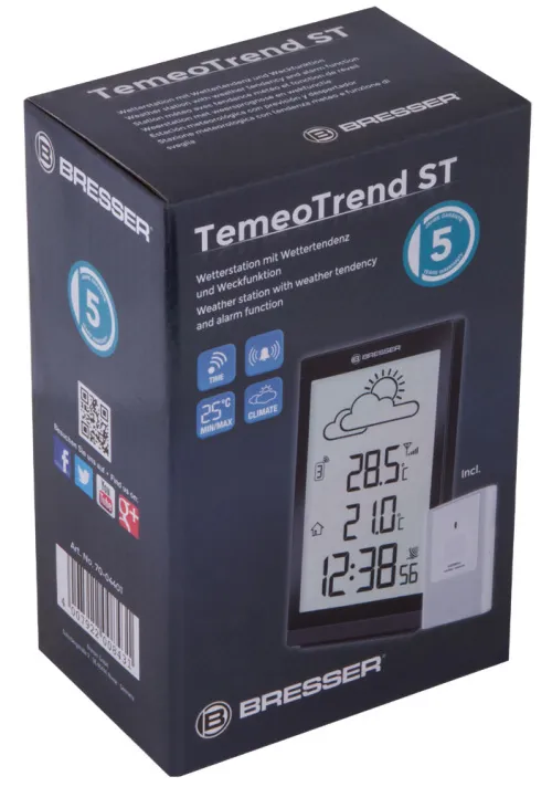 snímek Meteostanice Bresser TemeoTrend ST RC, černá,  10