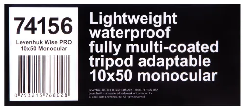 fotografie Monokulární dalekohled Levenhuk Wise PRO 10x50,  15