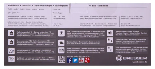 foto Meteostanice Bresser Temeo Life s barevným displejem, černá,  11