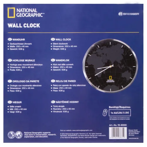 fotografie Nástěnné hodiny Bresser National Geographic 30 cm - Vystavený předmět,  8