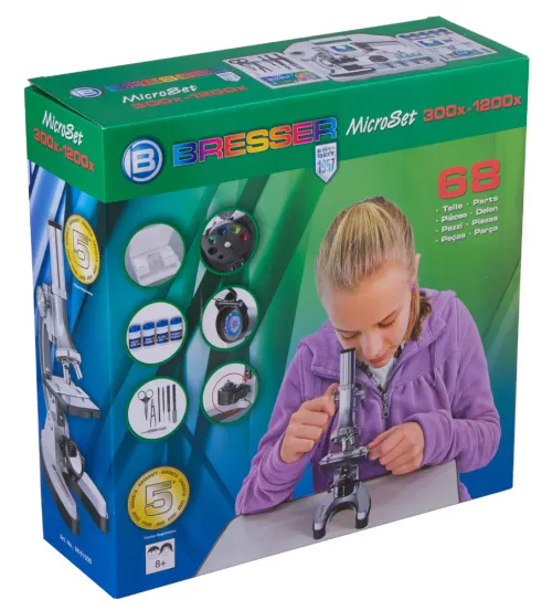 fotografie Mikroskop Bresser Junior Biotar 300–1200x s kufříkem,  11