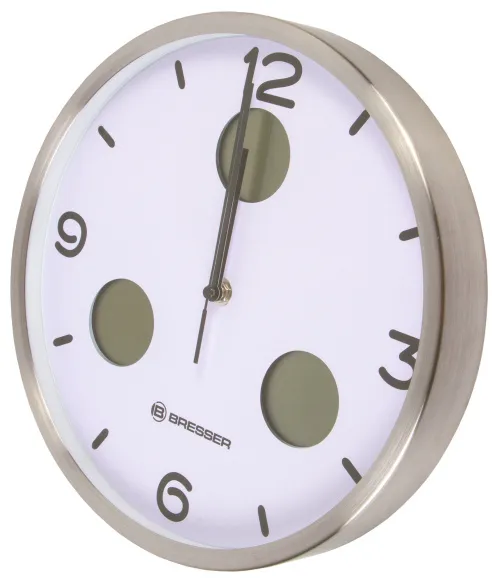 fotografie Nástěnné hodiny Thermo/Hygro Bresser Optus MyTime Bresser MyTime io NX 30 cm, bílý,  6