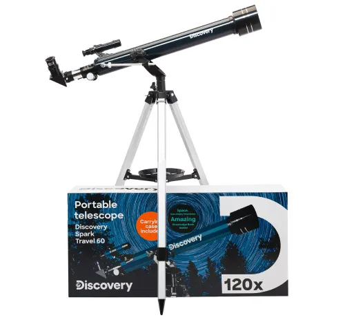 obrázek Hvězdářský dalekohled Levenhuk Discovery Spark Travel 60 s knížkou,  2