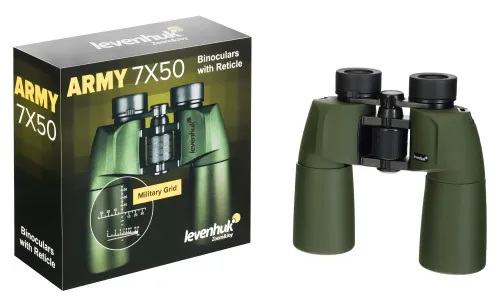 snímek Binokulární dalekohled se zaměřovačem Levenhuk Army 7x50,  6