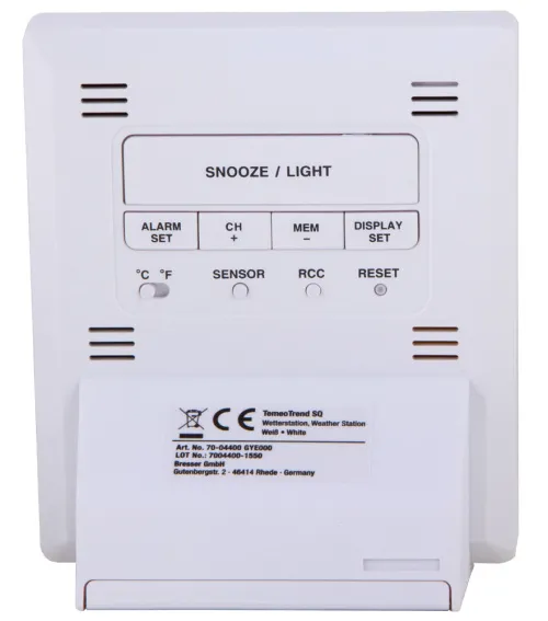snímek Meteostanice Bresser TemeoTrend SQ RC, bílá,  5