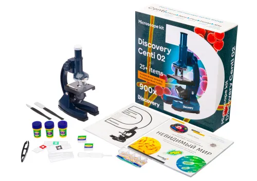 obrázek Mikroskop Levenhuk Discovery Centi 02 s knížkou,  2