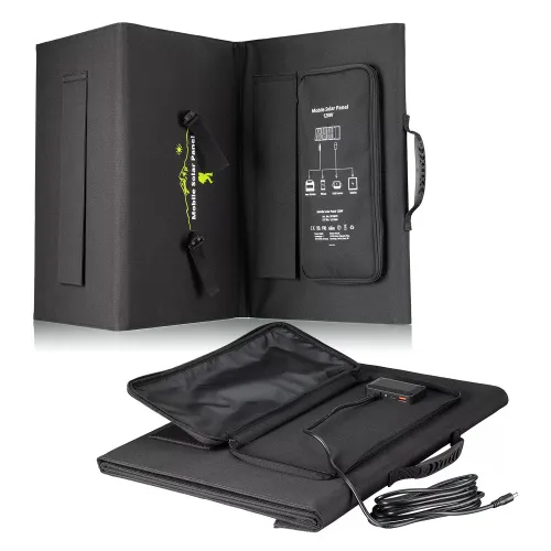 fotografie Přenosná solární nabíječka Bresser 120 wattů s USB,  8