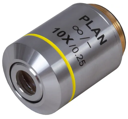 snímek Rovinný achromatický objektiv s korekcí na nekonečno Levenhuk MED 10x,  2