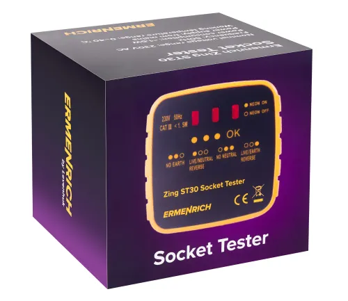 snímek Tester zásuvek Ermenrich Zing ST30,  5