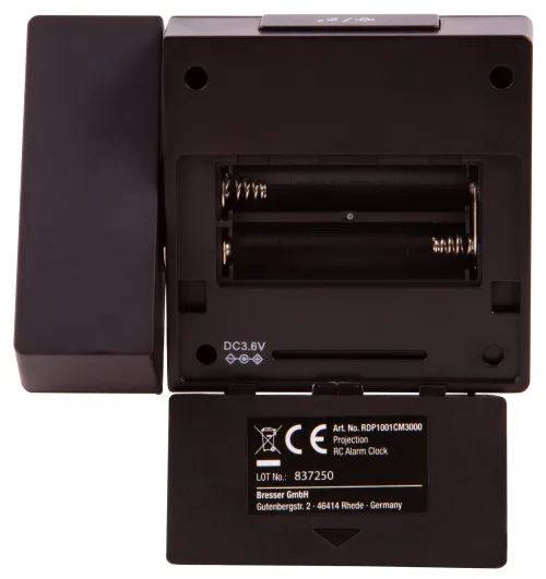 fotografie Hodiny Explore Scientific RC s digitálním projektorem teploměrem pro vnitřní použití, černá barva,  13