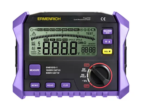 fotografie Tester zemního odporu Ermenrich Ping ET60,  3