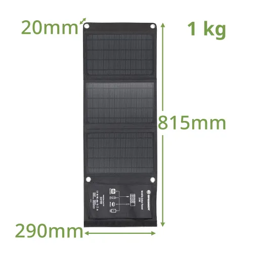 snímek Přenosná solární nabíječka Bresser 21 wattů s USB,  5