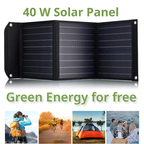 foto Přenosná solární nabíječka Bresser 40 wattů s USB,  5