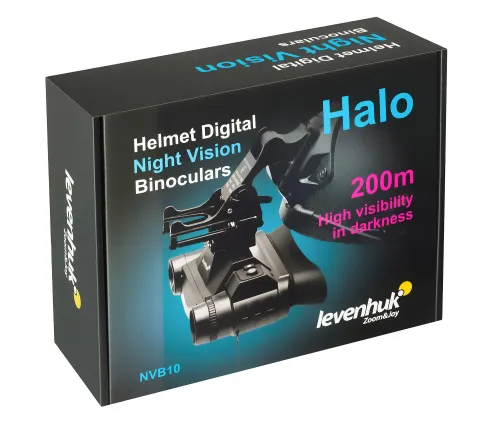 foto Digitální binokulární dalekohled s nočním viděním Levenhuk Halo NVB10 Helmet,  18