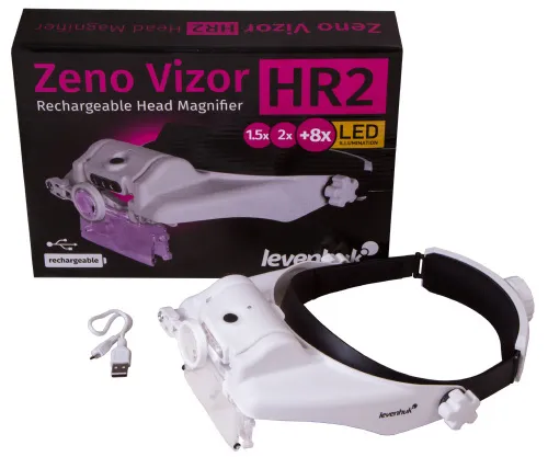 fotografie Dobíjecí náhlavní lupa Levenhuk Zeno Vizor HR2 - Vystavený předmět,  2
