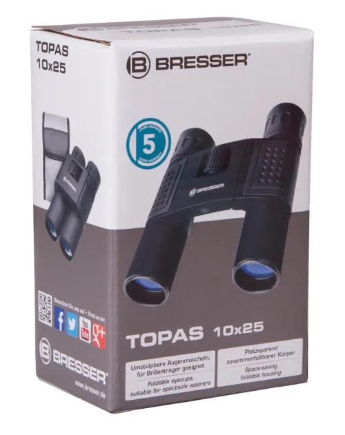 foto Binokulární dalekohled Bresser Topas 10x25,  8