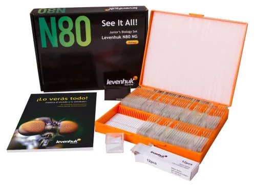foto Sada preparátů a sklíček Levenhuk N80 NG "Uvidět vše",  2