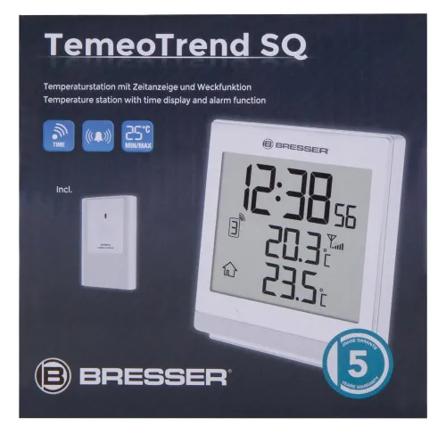 snímek Meteostanice Bresser TemeoTrend SQ RC, bílá,  11