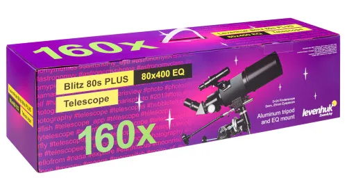 obrázek Hvězdářský dalekohled Levenhuk Blitz 80s PLUS,  12