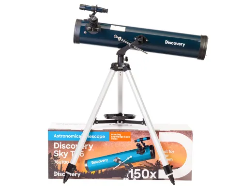 fotografie Hvězdářský dalekohled Levenhuk Discovery Sky T76 s knížkou,  2