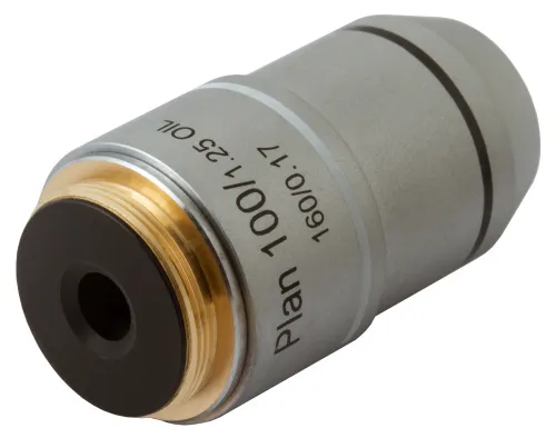 fotografie Rovinný achromatický objektiv Levenhuk MED 100x,  3